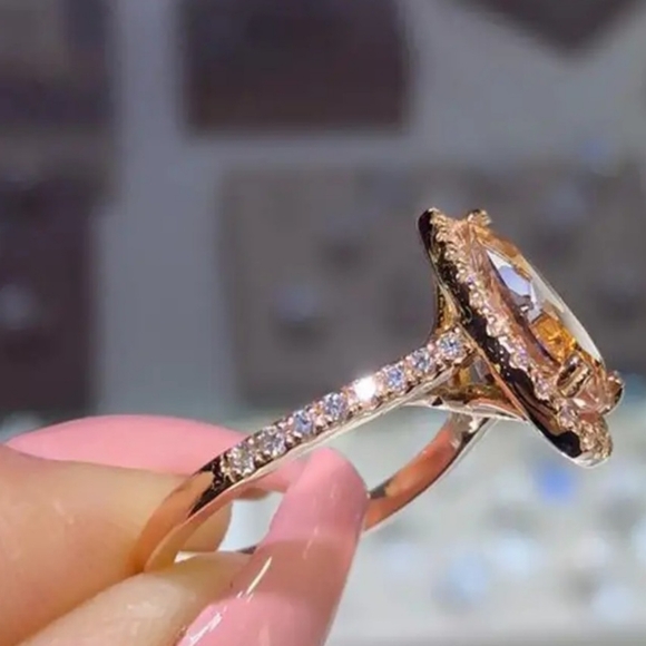 Rose Gold Morganite Ring SIZE 7 - Picture 4 of 4